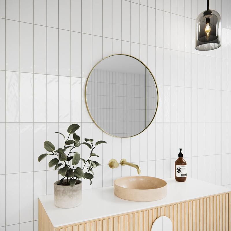 One Door Steel Frame Round Shape Medicine Cabinet
