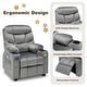 preview thumbnail 30 of 38, Gymax Kids Youth Recliner Chair Velvet Fabric w/Cup Holder & Side
