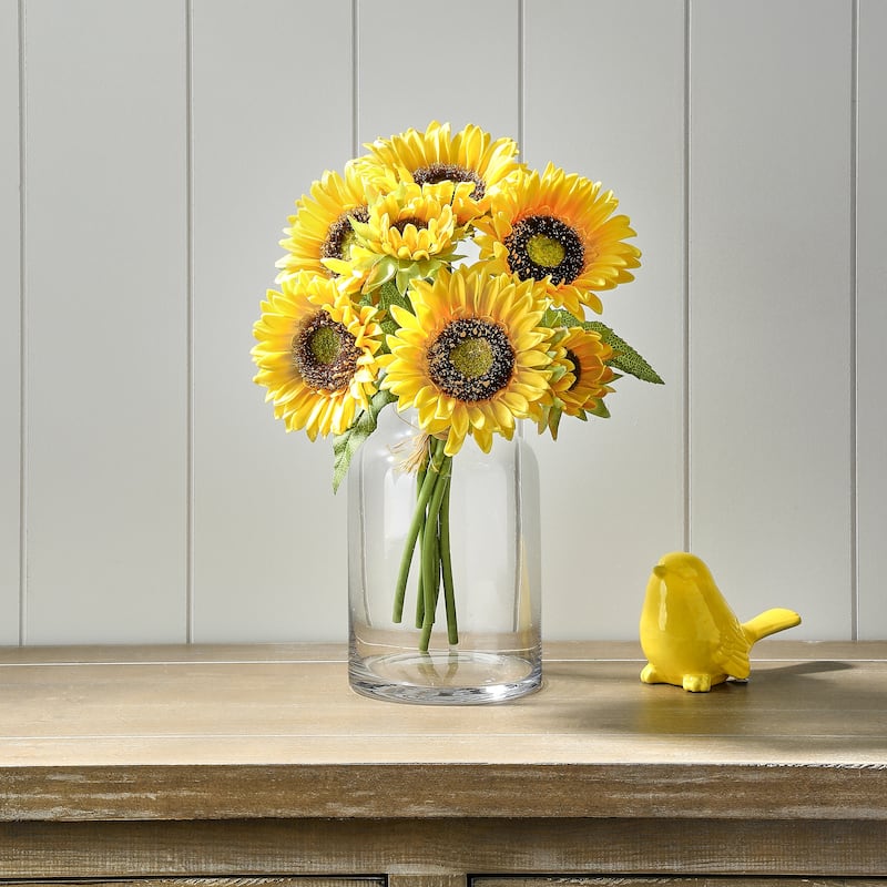 14" Pu Sunflower Bundle