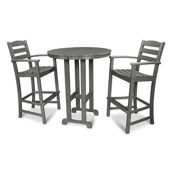 slide 2 of 19, POLYWOOD La Casa Caf 3-Piece Bar Set Slate Grey