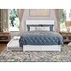 preview thumbnail 10 of 13, AFI Canyon Queen Wood Platform Bed with Footboard & Twin XL Trundle in White