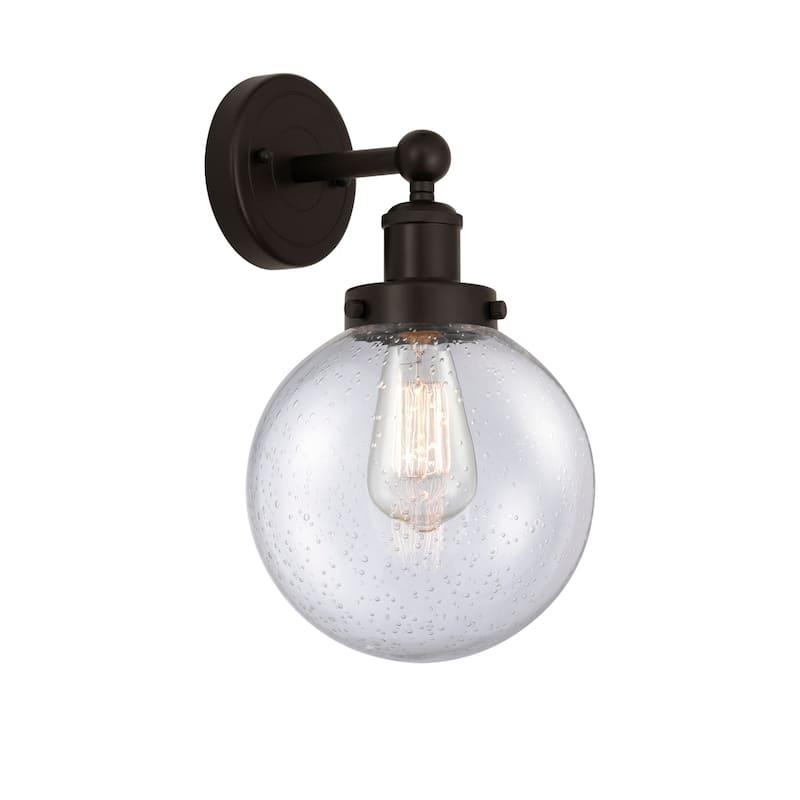 Innovations Lighting 616-1W-10-7-L Beacon Sconce Beacon 10" Tall Wall - Oil Rubbed Bronze / Seedy