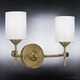 preview thumbnail 5 of 5, Luxury Mid-Century Modern Bath Vanity Light, 10"H x 15"W, with Cosmopolitan Style, Rustic Brass, by Urban Ambiance