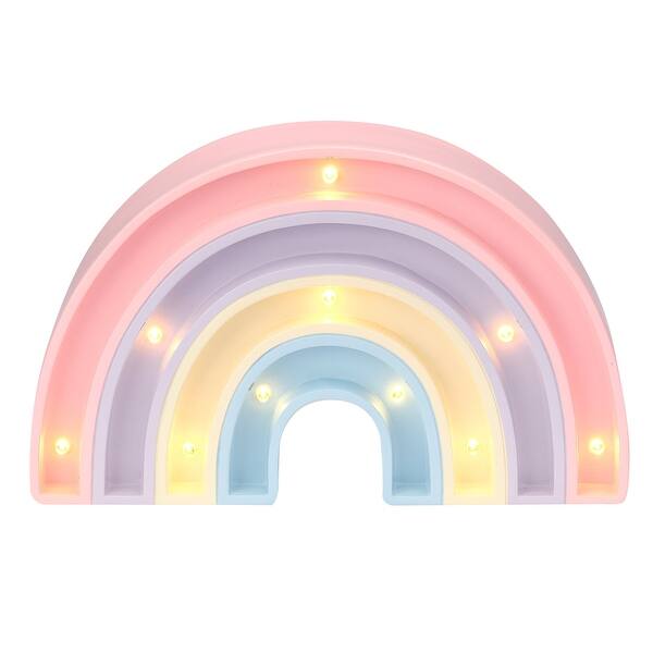 slide 2 of 8, Bedtime Originals Rainbow Hearts Table Top Night Light Soft-Glow LED Lamp