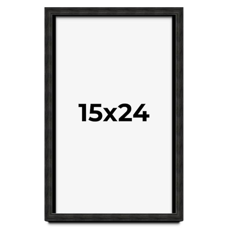 15x24 Shadow Box Black Rustic Barnwood Display Frame | 1.125 Inch