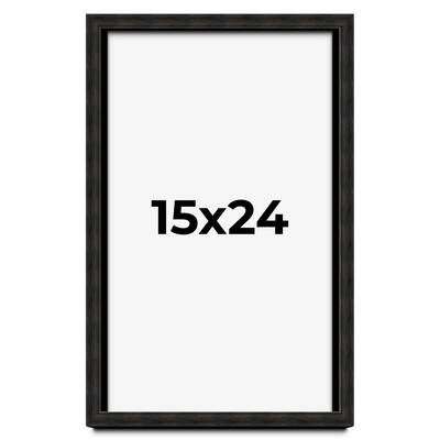15x24 Shadow Box Black Rustic Barnwood Display Frame | 1.125 Inch
