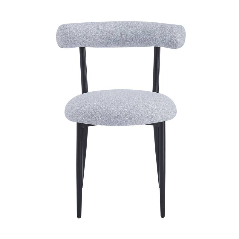 Bia Modern Iron Upholstered Dining Chairs by Christopher Knight Home
