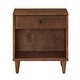 preview thumbnail 4 of 9, Frey 1-Drawer Brown Finish Wood Nightstand by iNSPIRE Q Modern