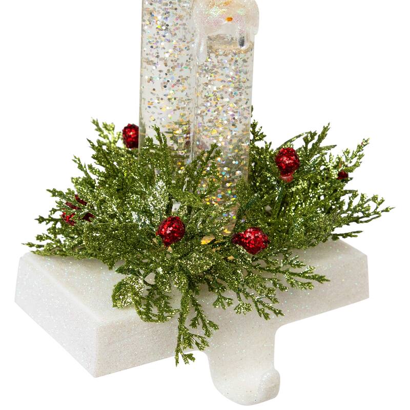 9" Battery Operated LED Lighted Candle Christmas Stocking Holder