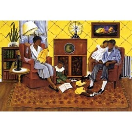 SUNDAY WORKS アートプリント Sunday Evening Radio'' by Annie Lee African American Art Print
