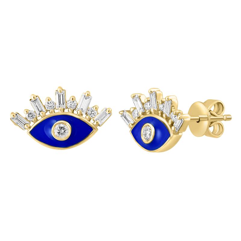 EFFY 14K Yellow Gold Diamond Earrings