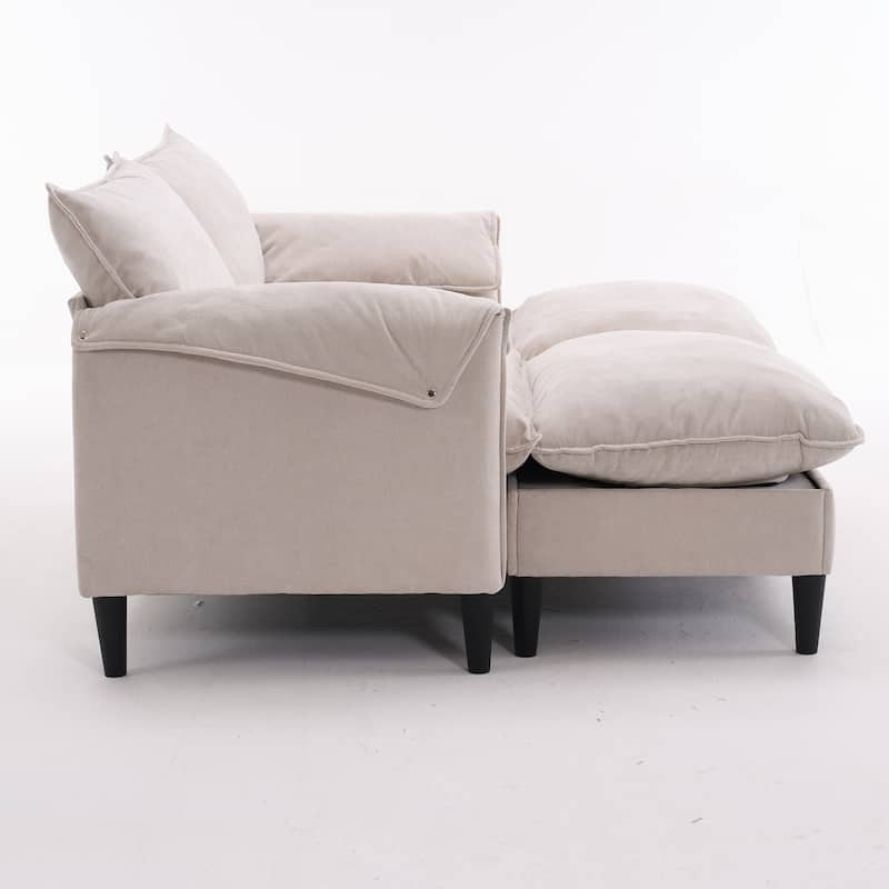 Convertible Combination Sofa Sofa U-Shaped Sofa With Footstools With Storage