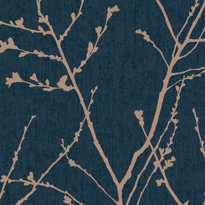 Transform Branches Navy Peel & Stick Wallpaper