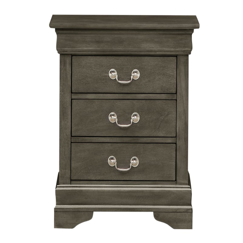 Modern Storage Nightstand with Three Roomy Drawers Bedside Table Bedroom Cabinet for Bedroom