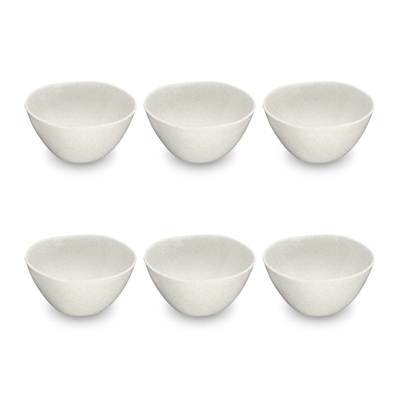 Abode Homewares Organic Wheat PP Bowl - 5.9" - Set of 6 - Cream