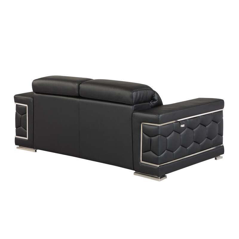 Top Grain Italian Leather Loveseat