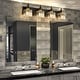 preview thumbnail 157 of 182, 2/3/4-Light Modern Bathroom Crystal Vanity Light Wall Sconces 27.5 - Black Gold