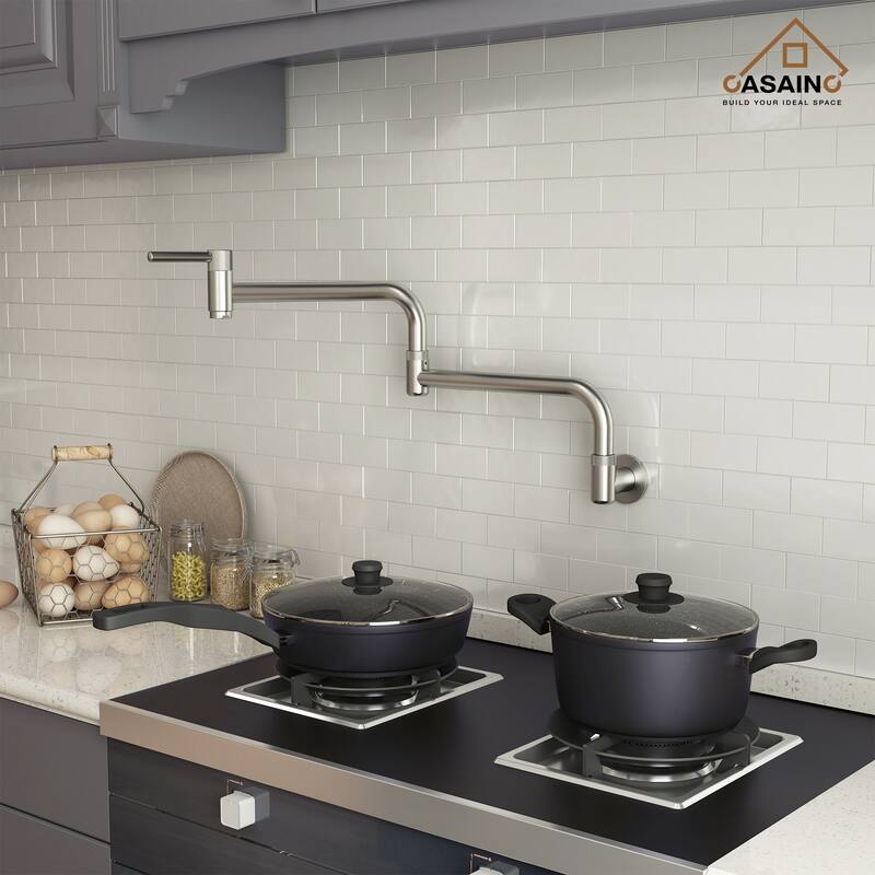 Modern Wall Mounted Pot Filler Kitchen Sink Faucet