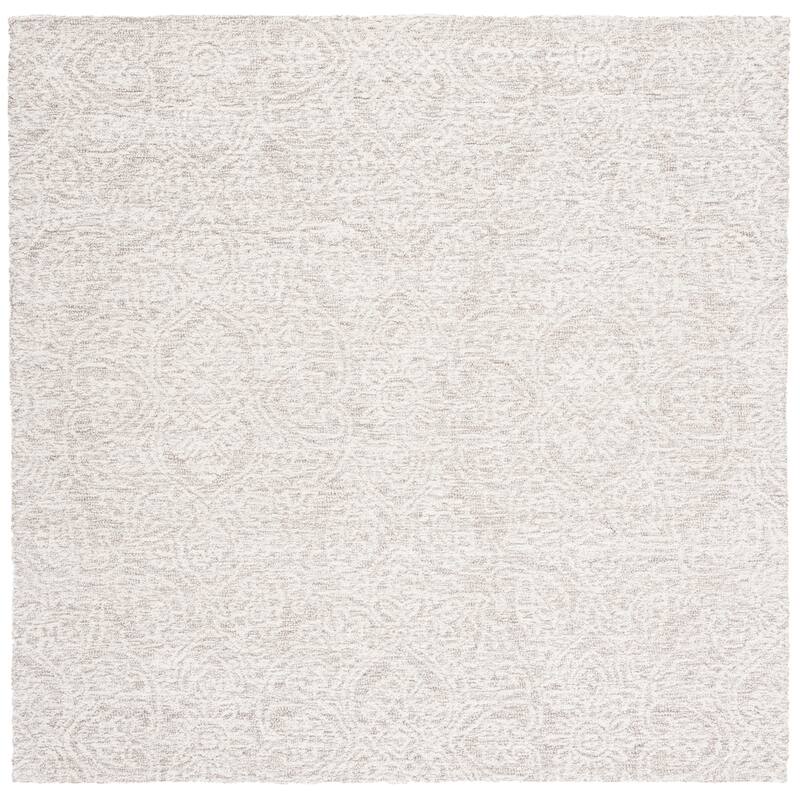 SAFAVIEH Handmade Metro Lorenzina French Country Wool Rug - 6' Square - Natural/Ivory - Square