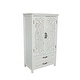preview thumbnail 8 of 15, 27'' Accent Tall Tower White Storage Cabinet - Rustic Wood Sideboard Pantry Cabinet - Versatile Buffet Cabinet with Stor