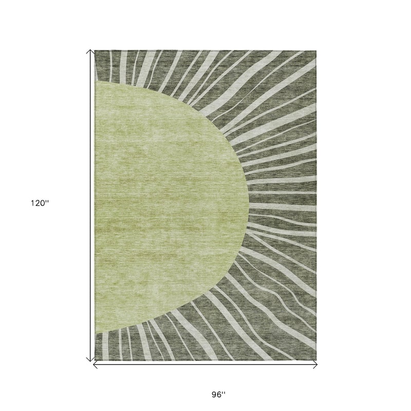 HomeRoots Abstract Transitional Rectangle Outdoor Rug
