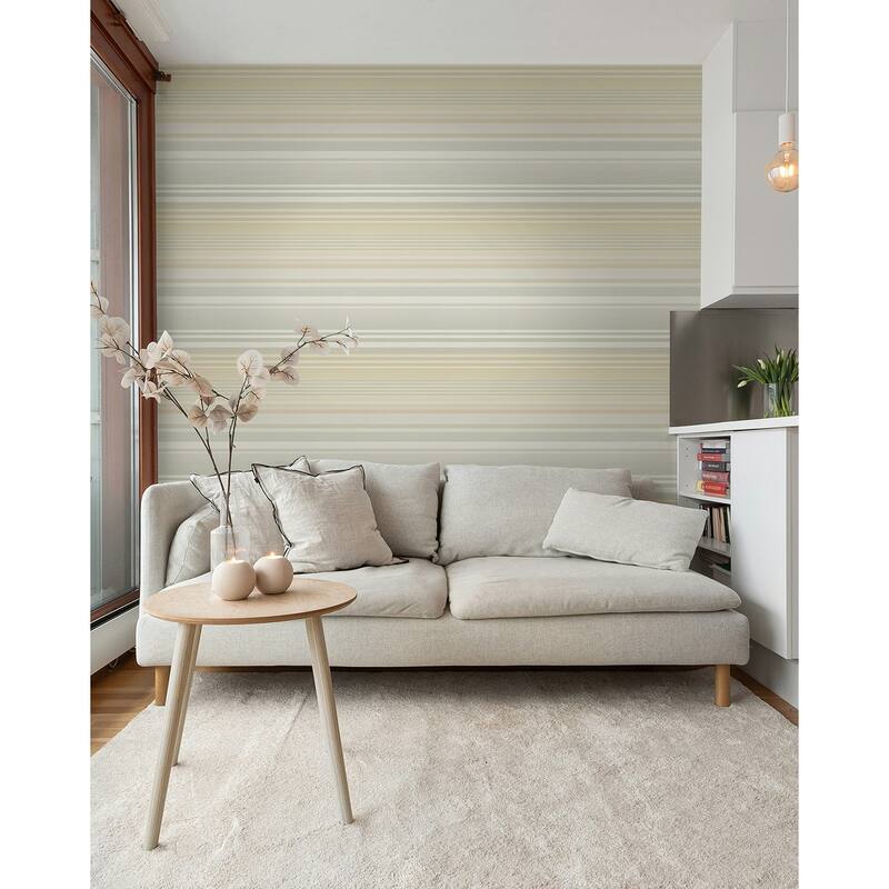 Seabrook Designs Juniper Horizontal Stripe Unpasted Wallpaper