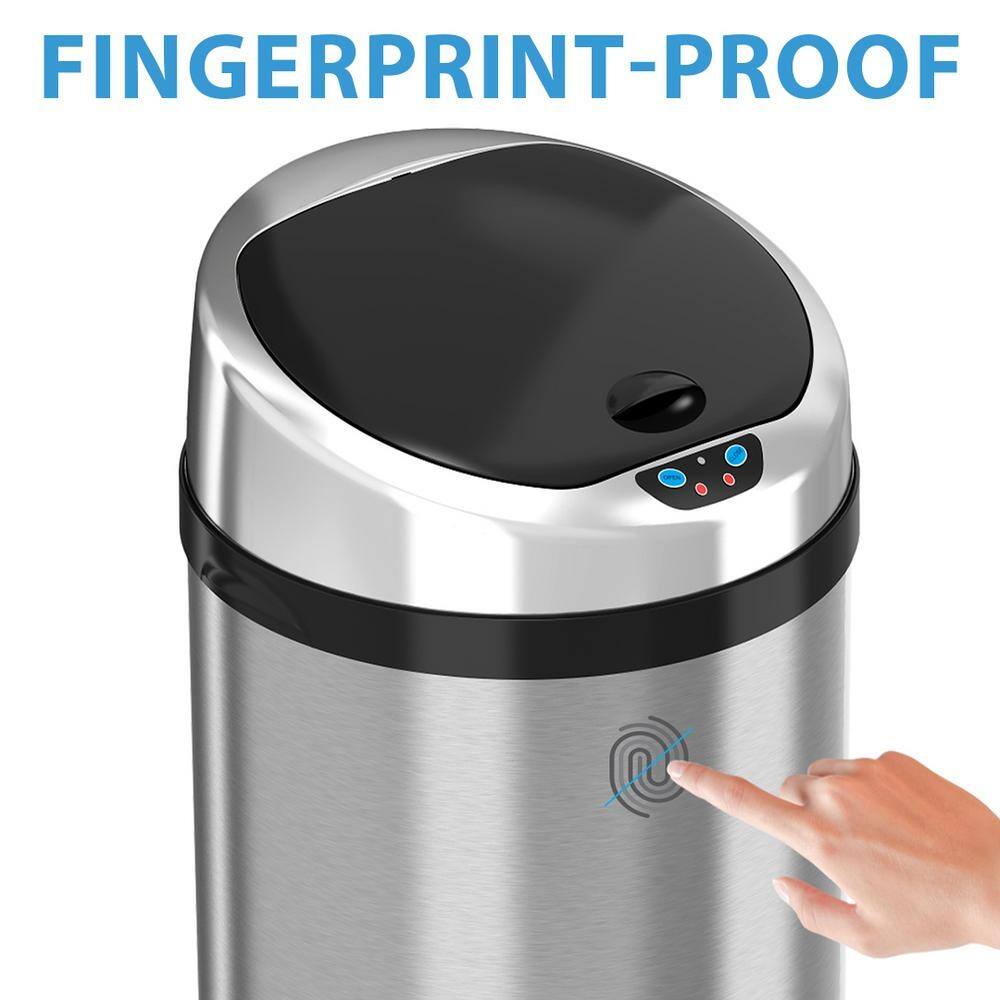 iTouchless 13gallon Automatic Stainless Steel Touchless Trash Can