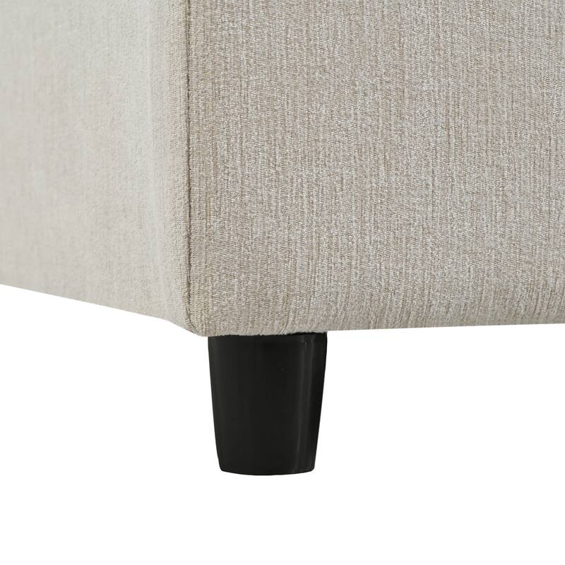 Oversized Modular Sectional Sofa, 7 Seater Corner Sofa, L-Shape Sofa Set with Movable Ottoman, Plush Chenille Fabric Large Sofa