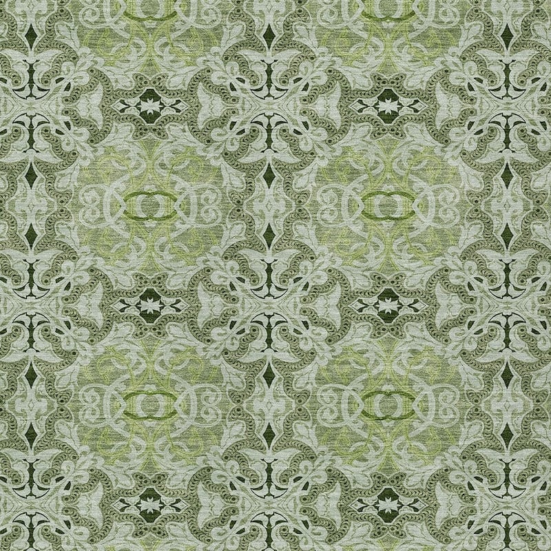 HomeRoots Medallion Transitional Rectangle Outdoor Rug