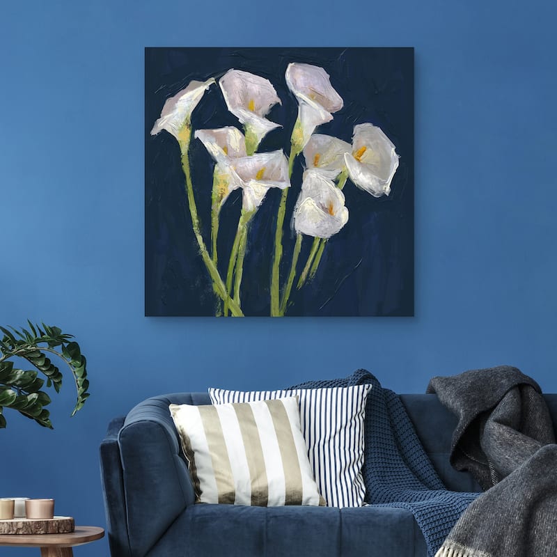 Callas on Blue by Studio Arts Canvas Art Print