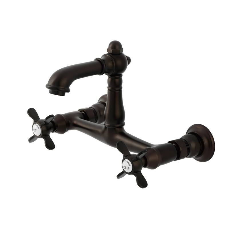 Kingston Brass Essex Two-Handle 2-Hole Wall Mount Bathroom Faucet - Oil Rubbed Bronze