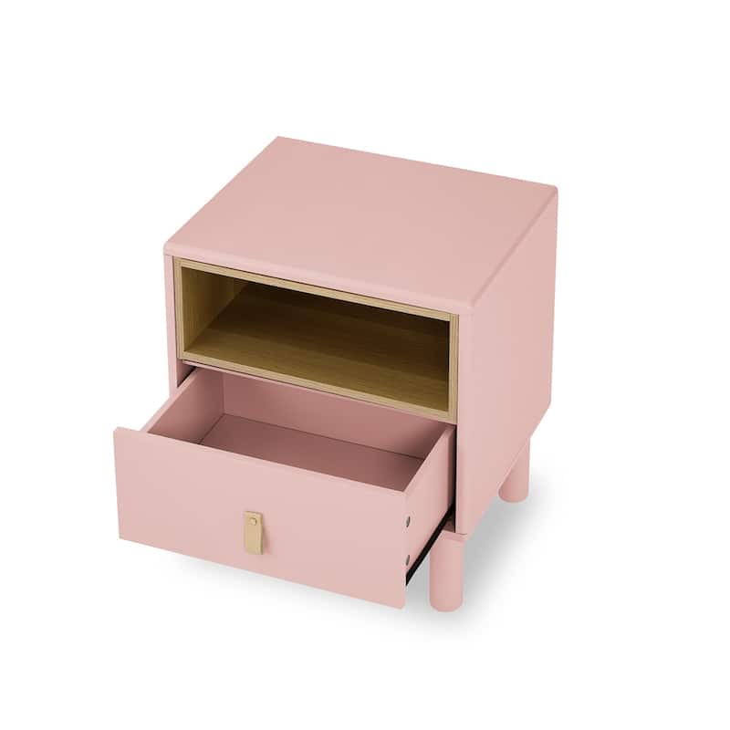 Single Drawer Bedside Table, Modern Wooden Style Bedside Table