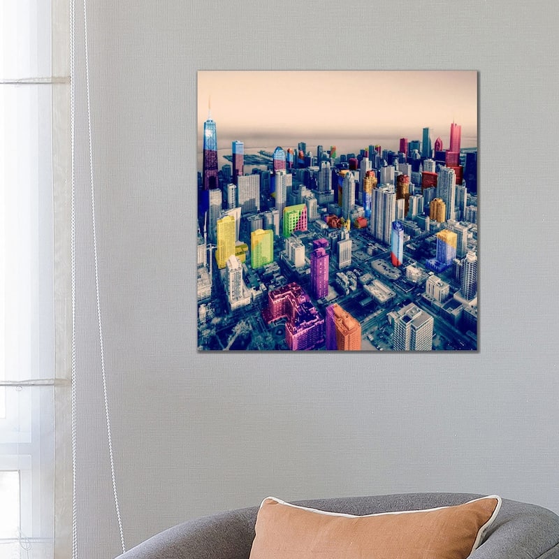 iCanvas "Chicago City Pop" by Unknown Artist Canvas Print - 26x26x1.5