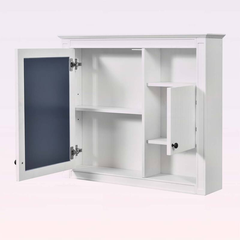 32'' Bathroom Wall Cabinet with Mirror,Wall Mounted Medicine Cabinet with 3 Shelves
