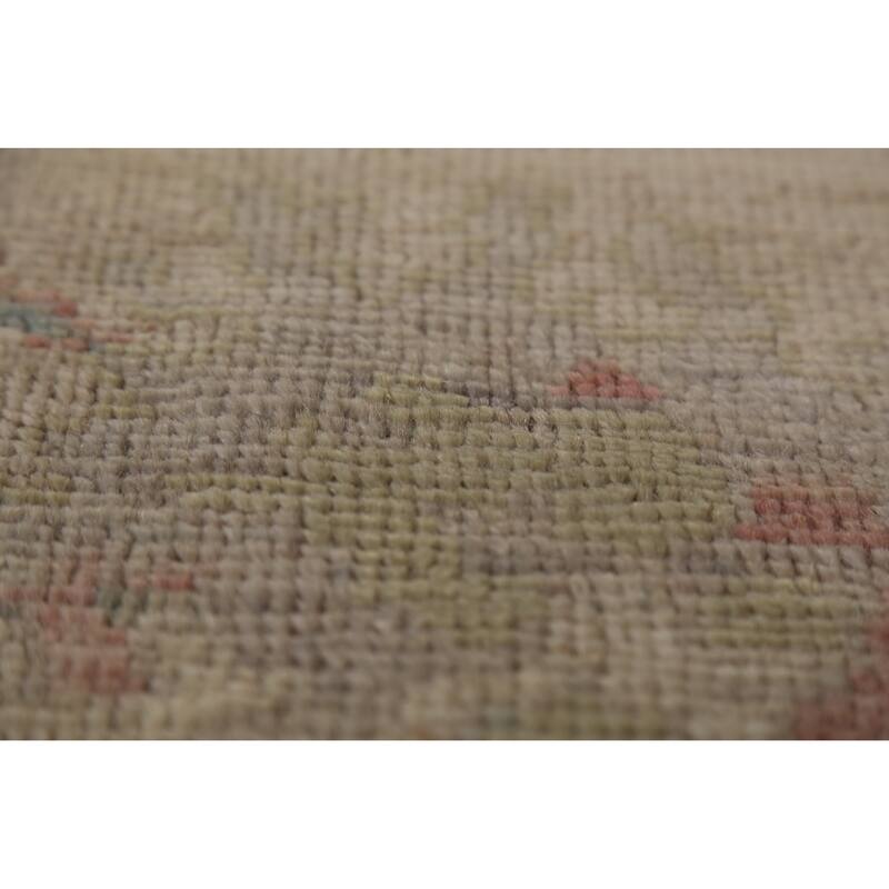 Vegetable Dye Oriental Oushak Turkish Rug Hand-Knotted Wool Carpet - 5'10"x 8'8"