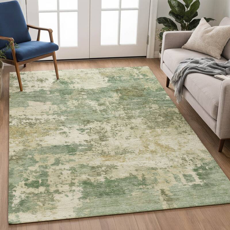 Machine Washable Indoor/ Outdoor Modern Jenna Chantille Rug