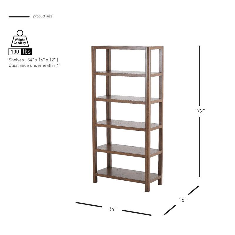 NPD Furniture Trevin 5-Tier Ladder Bookcase