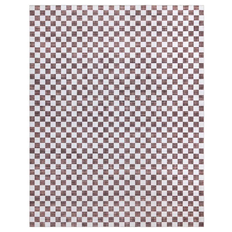 Gertmenian Crystal Print Soft Flat Pile Polyester Slip Resistant Washable Indoor Printed Area Rug Collection