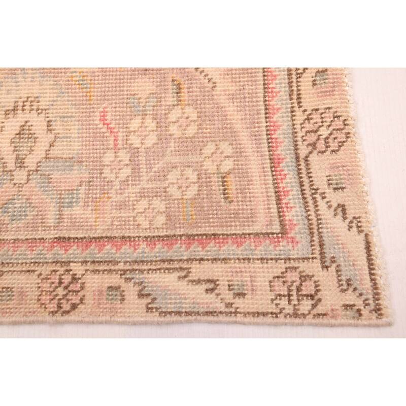 ECARPETGALLERY Hand-knotted Antalya Vintage Pink Wool Rug - 6'5 x 9'0