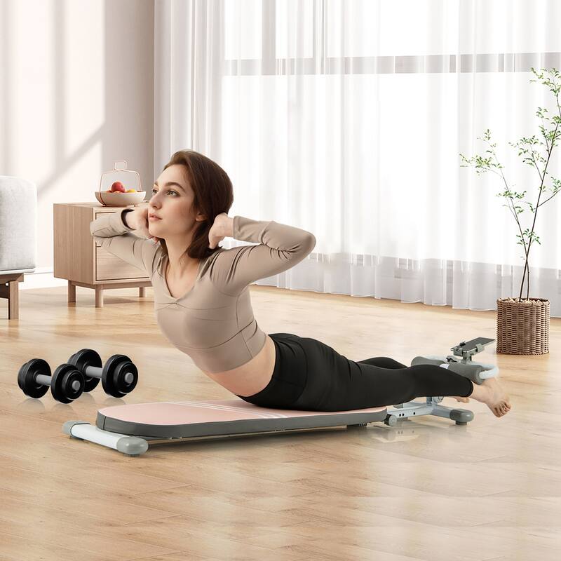 Gymax Multifunctional Sit Up Bench w/3 Gear Adjustable Angles &