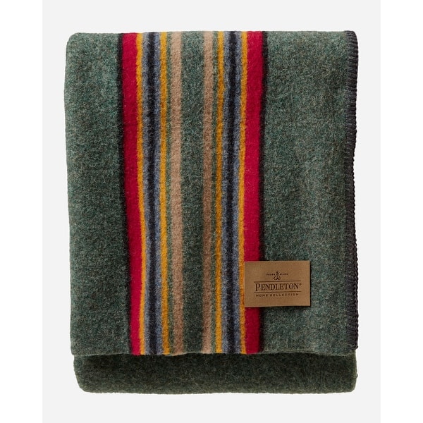 slide 2 of 2, Pendleton Yakima Camp Green Heather Throw