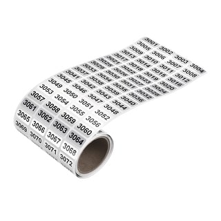 Consecutive Number Stickers Inventory Label Numbers for Office ...