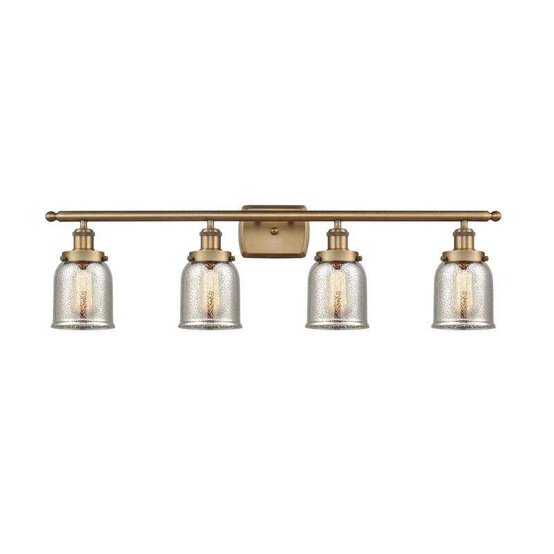 Innovations Lighting 916-4W-12-36 Bell Vanity Bell 4 Light 36" Wide - Brushed Brass / Silver Plated Mercury