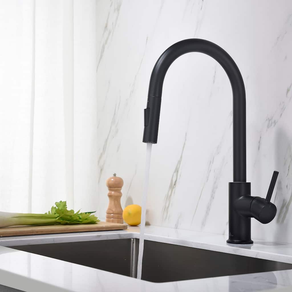 Blossom Solid Pull-Down Kitchen Faucet w/ 360 Swivel, Single Handle