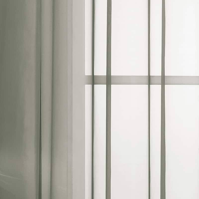 Window Elements Diamond Sheer Voile Extra Wide Curtains (Set of 2)