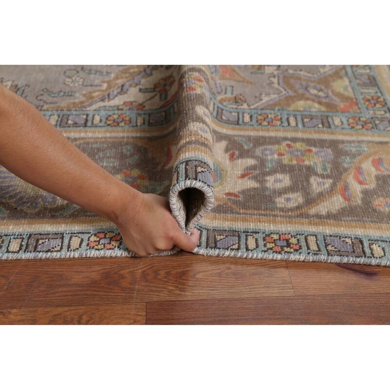 Tabriz Persian Vintage Area Rug Handmade Traditional Wool Carpet - 9'3"x 12'5"