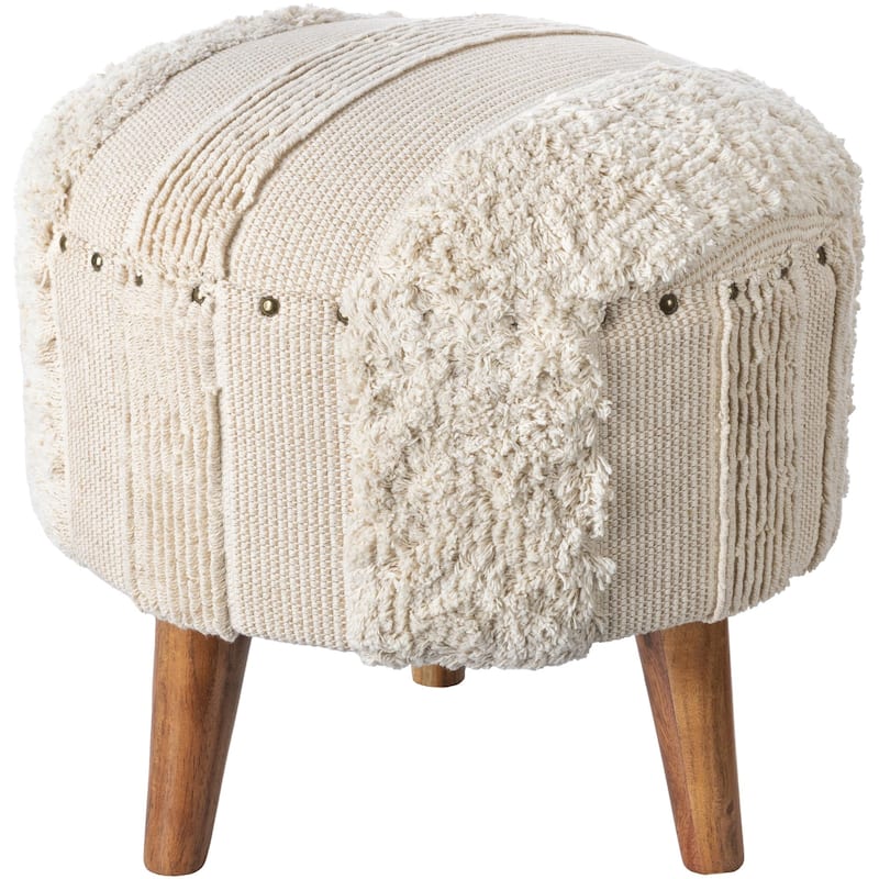 Locklie Boho Stool - Ivory