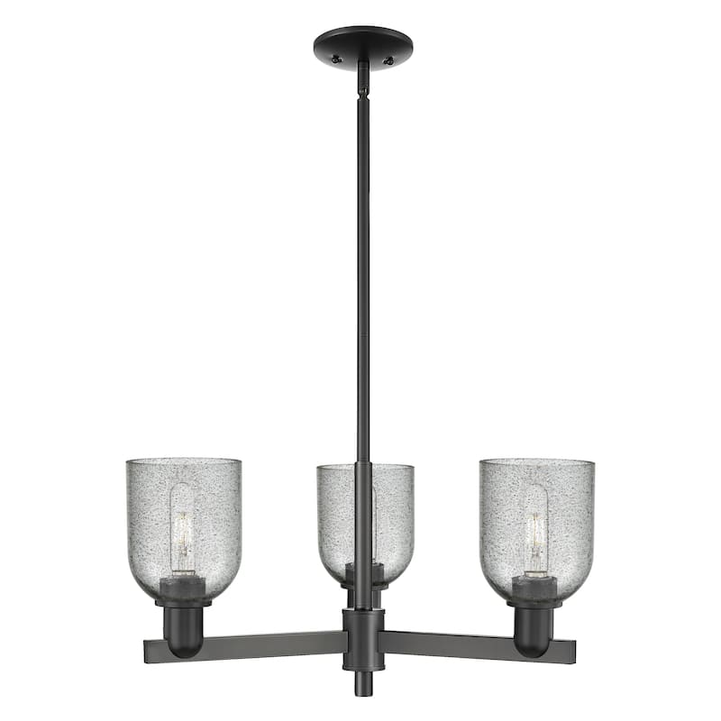 Innovations Lighting Endless Possibilities Arcadia - Caledonia - 3 Light 27" Stem Hung Chandelier - Matte Black