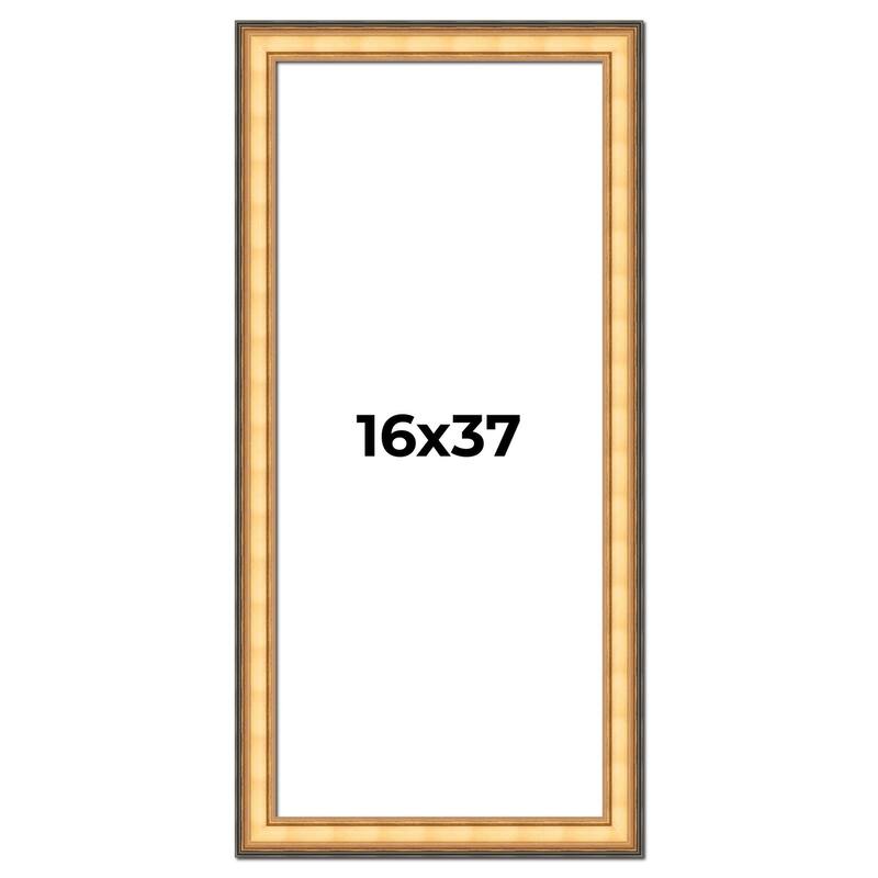 16x37 Frame Gold Plein Aire Solid Wood Picture Frame Width 2 Inches |