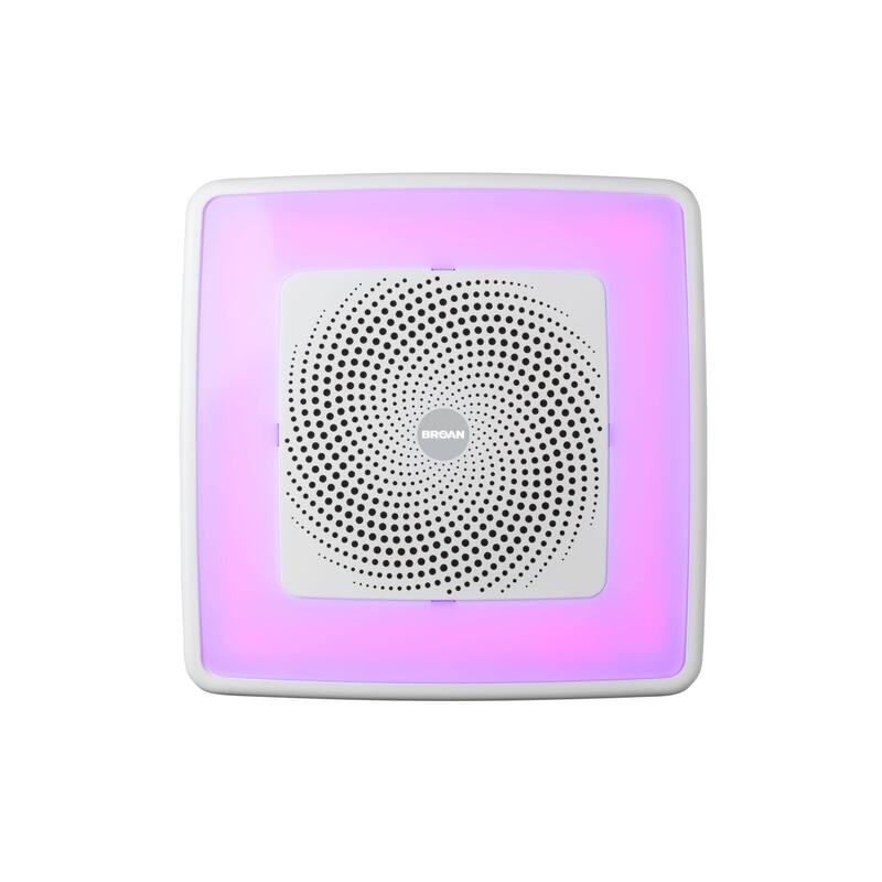 Broan SPK110RGBL 110 CFM 1.5 Sone ChromaComfort Exhaust Fan with Color - White
